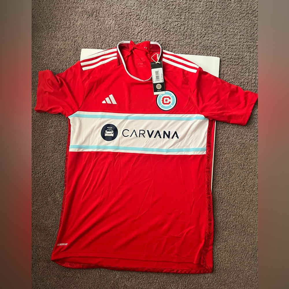 Men's Chicago Fire adidas Red 2024 Return To Red Jersey Sz M & L